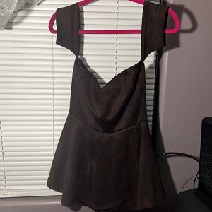 A’GACI  simple suede romper